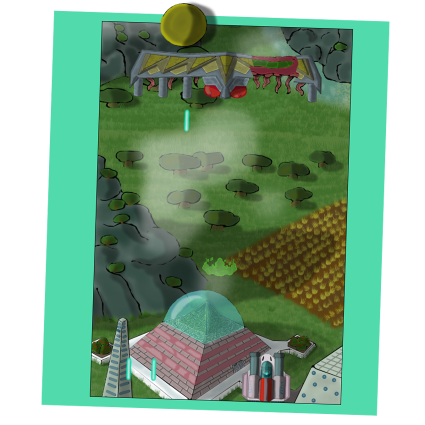 Primeiro xefe do xogo, que está formado por máis de 40 imaxes e 1000 liñas de código JavaSript. Galiviart